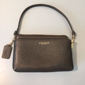 coach two zip cell phone holder wristlet